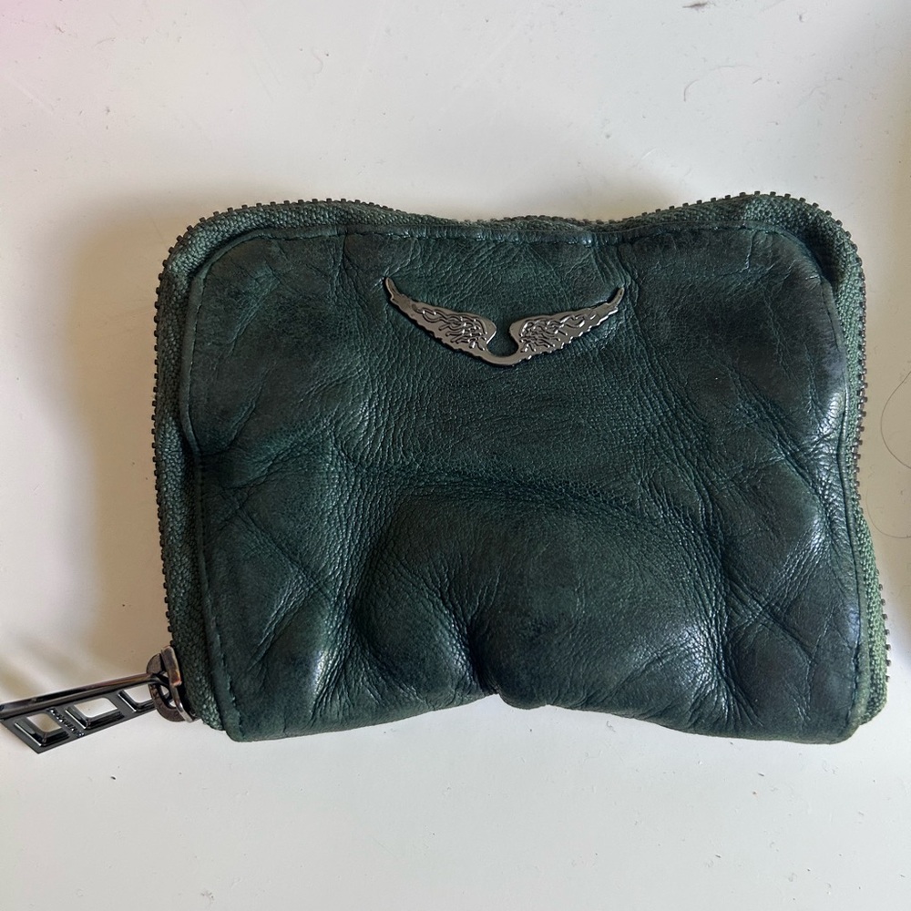 NWOT soft Zadig & Voltaire Green Leather Women's Wallet